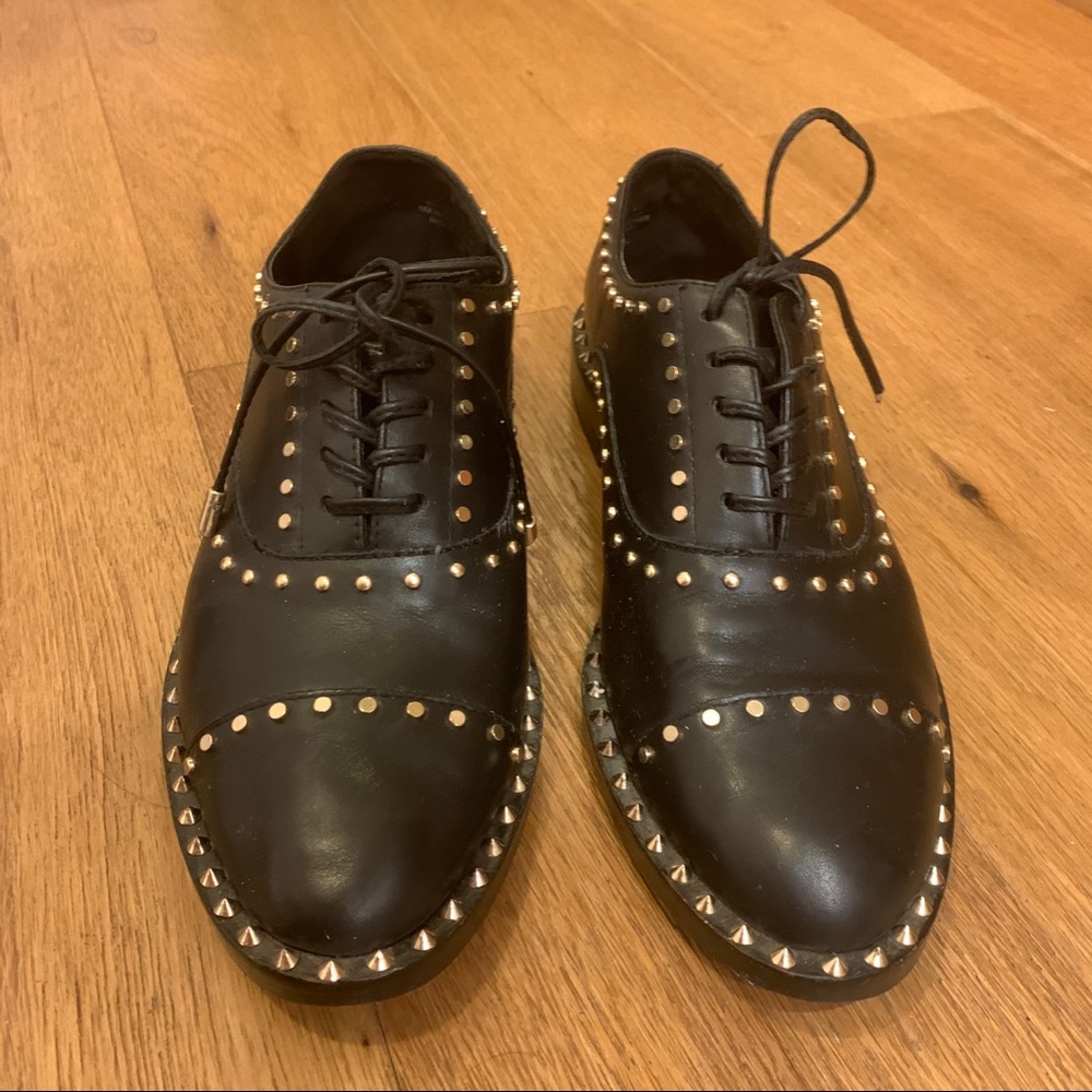 Black Rivet Oxfords